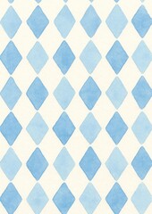 Blue diamond watercolor pattern