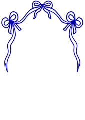 Whimsical lavender bow frame with flowing ribbons, perfect for invitations, greeting cards, scrapbooking, and cute feminine designs. Coquette and pastel aesthetic.