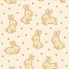 Fototapeta premium Cute bunny pattern background