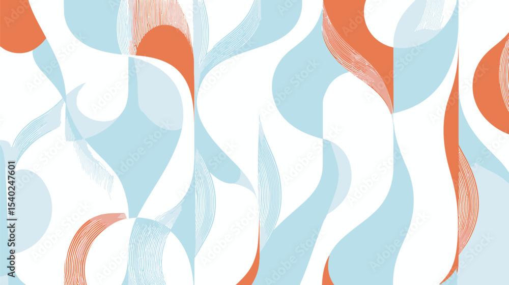 Poster abstract shapes overlap dynamically forming bright artistic background design