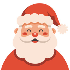 Santa Claus cartoon green vector isolated white background