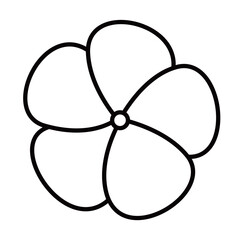 シンプルなニチニチソウのイラスト