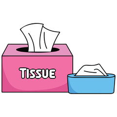 Tissue paper box pack vector isolated white background