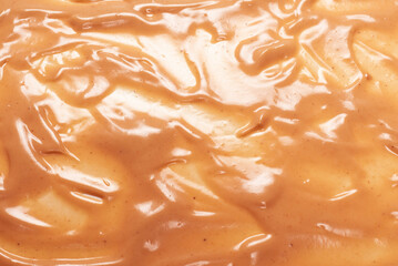 Mushroom sauce as a background.