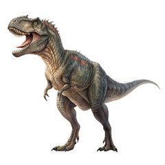 Fototapeta premium Realistic T-Rex Dinosaur 3D Illustration dinosaur on white background 