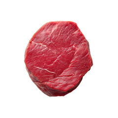 Fototapeta premium Fresh Raw Beef Cut Isolated on White Background for Culinary and Culinary Illustration Purposes Transparent background or png