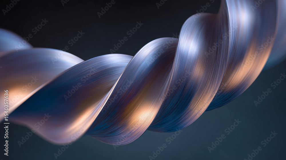 Aufkleber A twisted shape memory alloy demonstrates its unique properties in adaptive applications.