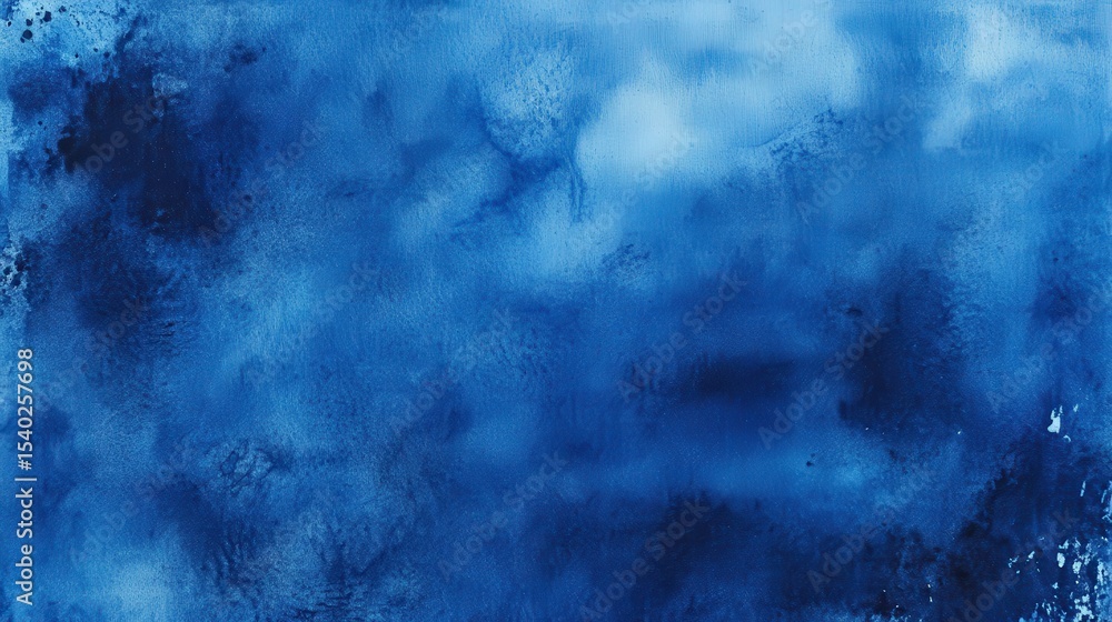 Poster a textured blue abstract painting with various shades and subtle patterns creating a moody, ocean-li