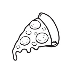 A slice of pizza with pepperoni toppings