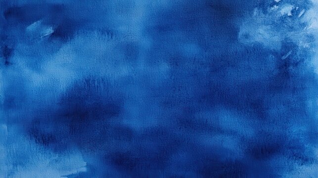 A textured abstract background featuring deep and vibrant shades of blue with watercolor effects and subtle blending.