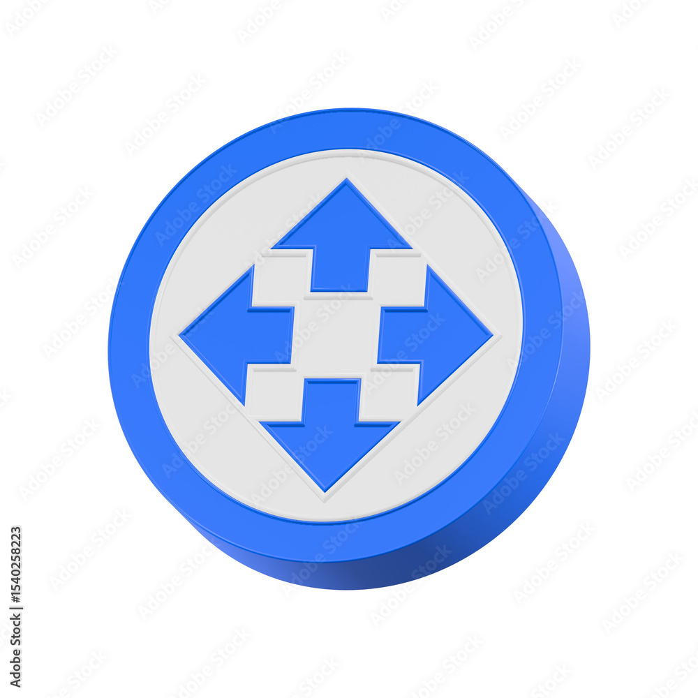 Poster 3d drag icon move icon arrow button isolated on transparent background