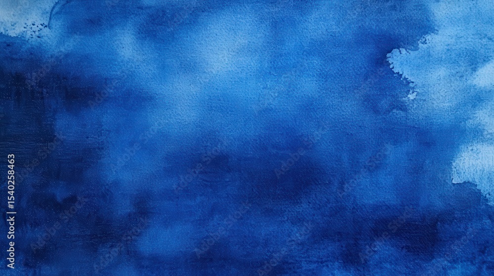 Poster abstract textured painting with various shades of deep blue and subtle gradients creating a moody, a