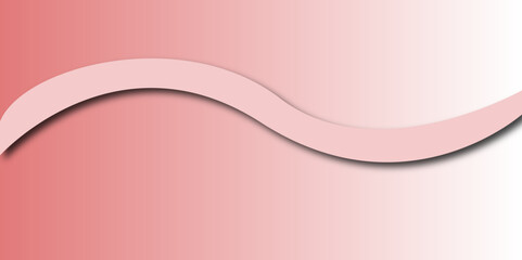 Pink ribbon abstract background with flowing waves and decorative elements for Valentine and creative design