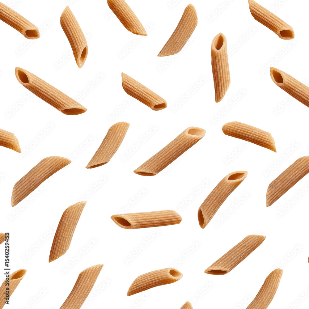 Poster close-up pattern of pasta shapes in a random arrangement for food background and culinary designs tr
