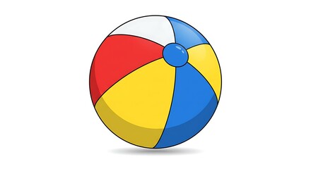 Fototapeta premium Vibrant Colorful Beach Ball Illustration