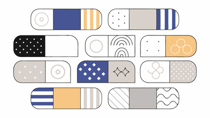 Abstract Pill Pattern Design