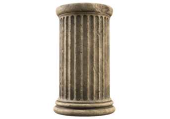 Isolated Stone Column with Corinthian Design