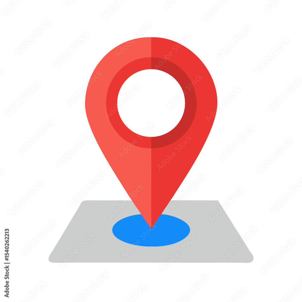 Poster location marker stand on transparent background for web and graphic design