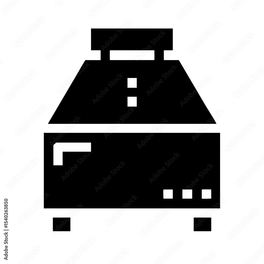 Poster silhouette centrifuge machine on transparent background for web and graphic design