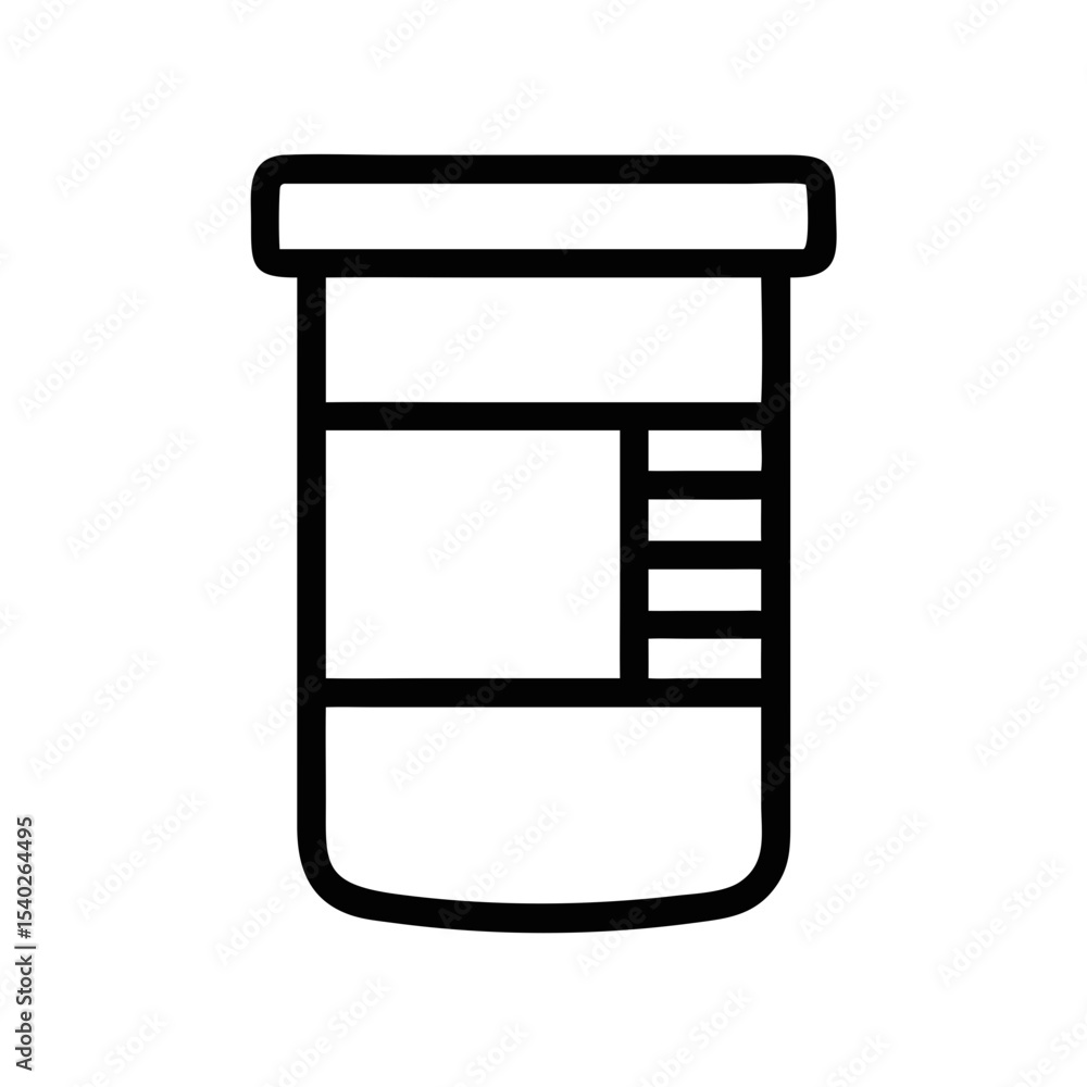 Poster specimen container on transparent background for web and graphic design