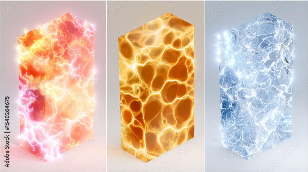 Poster Innovative smart materials demonstrate their adaptive properties through shape memory technology.