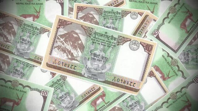 Napalese Ten Rupee Banknote Animation