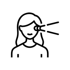 Winking Woman Face Icon – Minimal Black Line Female Avatar Symbol with Wink and Smile on White Background for Social Media, UI, Reactions, Chat, and Emoji Concepts