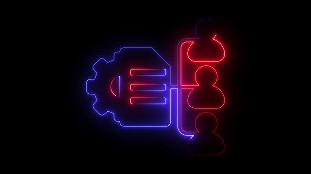 Professional services icon with settings sign. Professional services icon and manager, business, customize,   businessmen, cog. 4k 