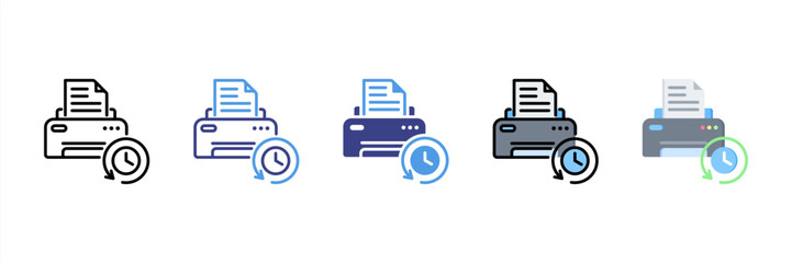 Reprint Multi Style Icon Set
