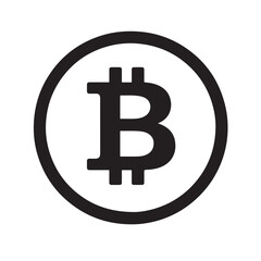 Obraz premium Bitcoin Icon in Circle for Cryptocurrency and Blockchain Payment Design