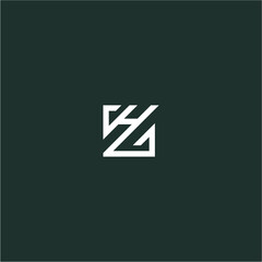 vector logo with letter HZ concept