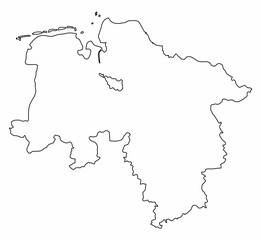Lower Saxony outline map