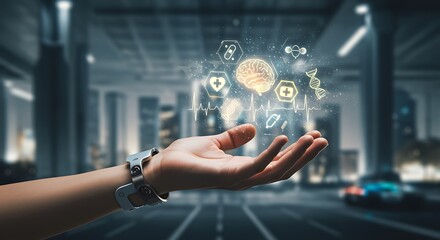 Global business network concept with diverse people touching a virtual screen