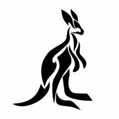 Tribal Kangaroo Tattoo Design Vector