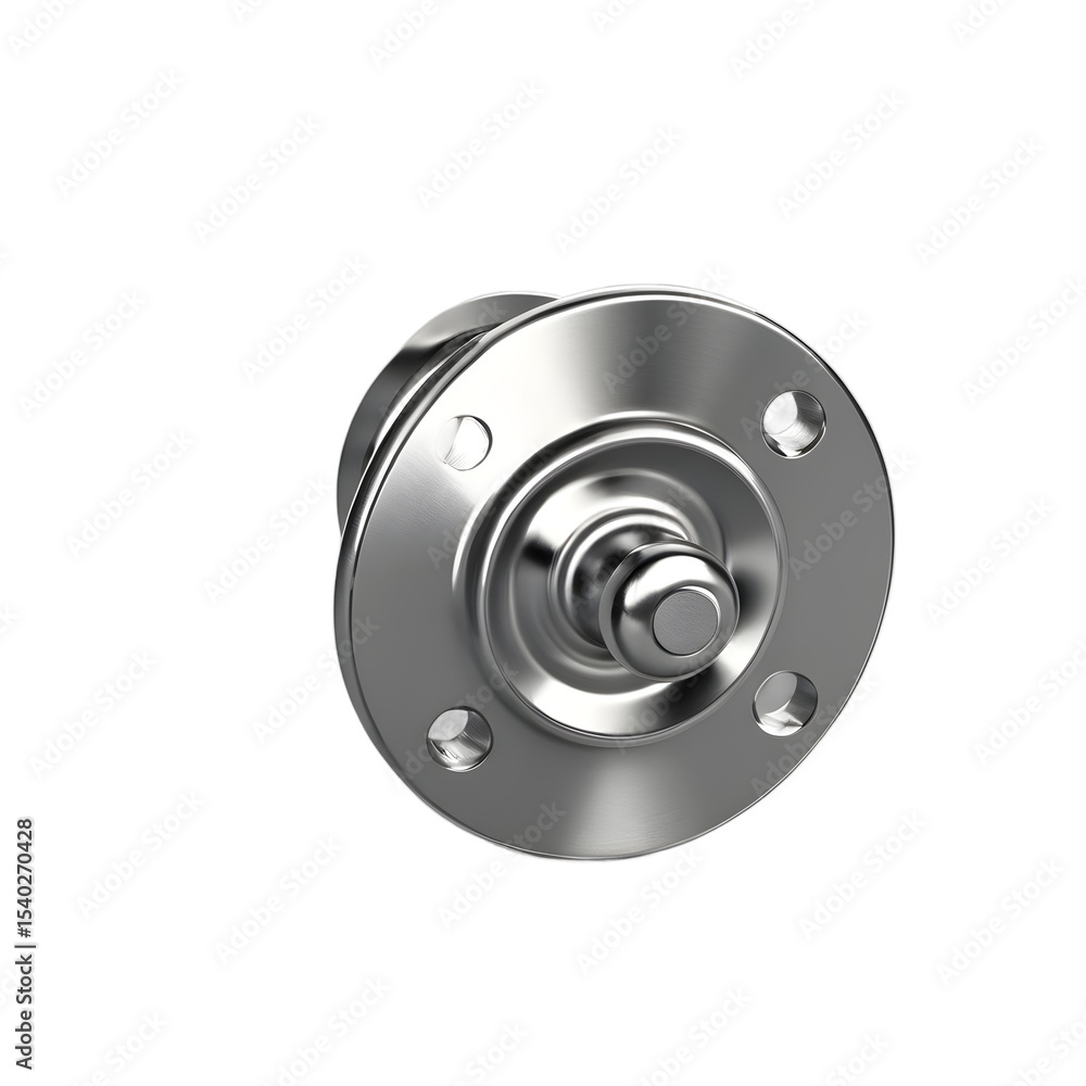 Poster a metal rivet with flanged head, isolated on a empty plain background