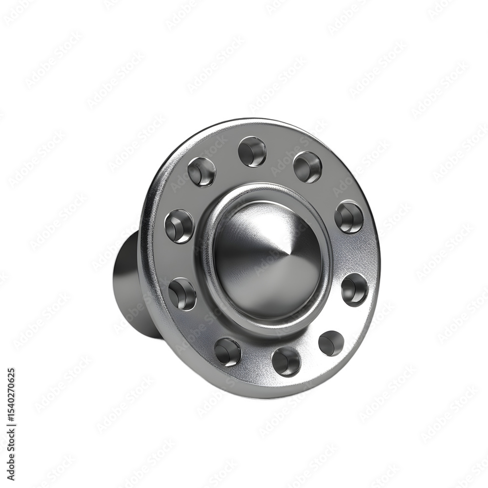 Poster a metal rivet with flanged head, isolated on a empty plain background