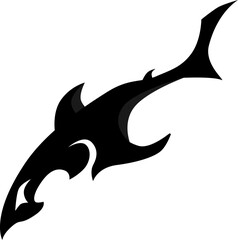 Shark silhouette vector blank for the logo.