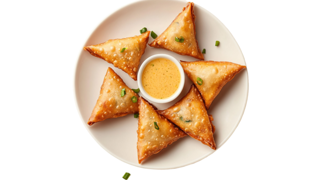 Samosa, samsa or somsa is a triangular fried cake. The filling is boiled potatoes seasoned with spices mixed with peas, onions, cilantro, and sometimes paneer. This snack is popular in Central Asia, S
