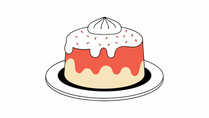 Delicious Red Velvet Cake on a Plate
