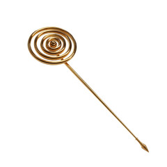 Abstract Gold Spiral Design Brooch Pin