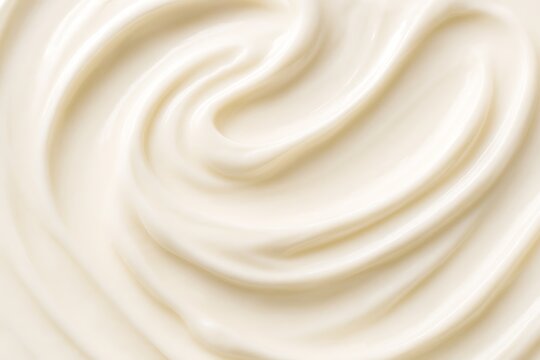 Creamy swirled white texture background for food or beauty products