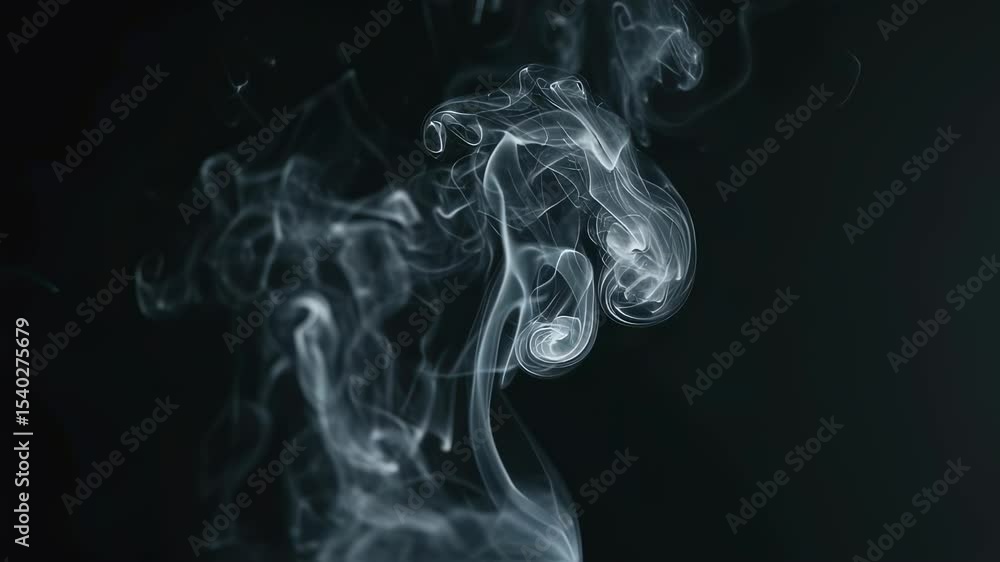 Poster white smoke swirls upward on a dark background. abstract visual effect, rising mist creating an atmo
