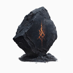 Glowing Rune Carved into Dark Stone