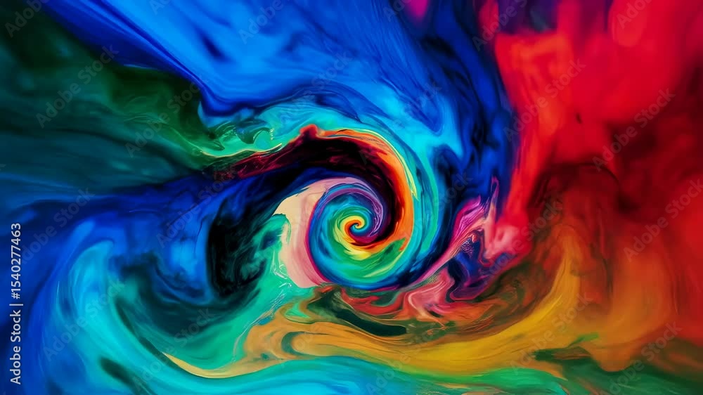 Poster vibrant rainbow color streaks swirl dynamically in an abstract artistic motion. fluid paint flow bac