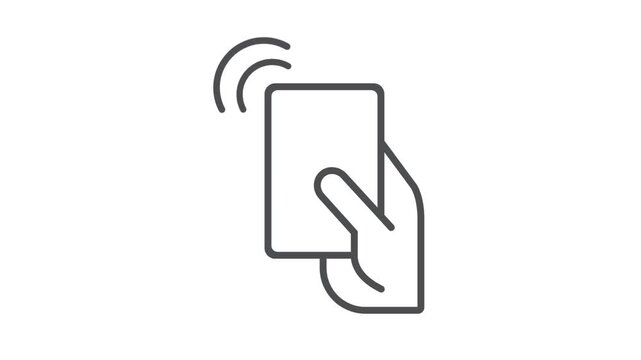 Credit card nfc payment, vector, video.