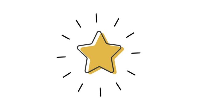 Premium star icon or logo in line style, vector.