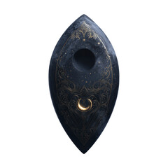 Celestial Obsidian Shield Mystical Night Sky Design