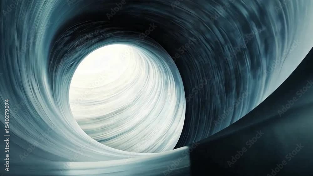 Aufkleber tunnel of possibilities: a captivating abstract design presents a swirling tunnel, symbolizing endle