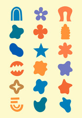 Abstract nature organic shape elements