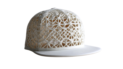 Artistic Cap: A modern, intricate cap in a studio setting, embodying a perfect blend of innovation and craftsmanship. It showcases the beauty of form, structure, and contemporary design.